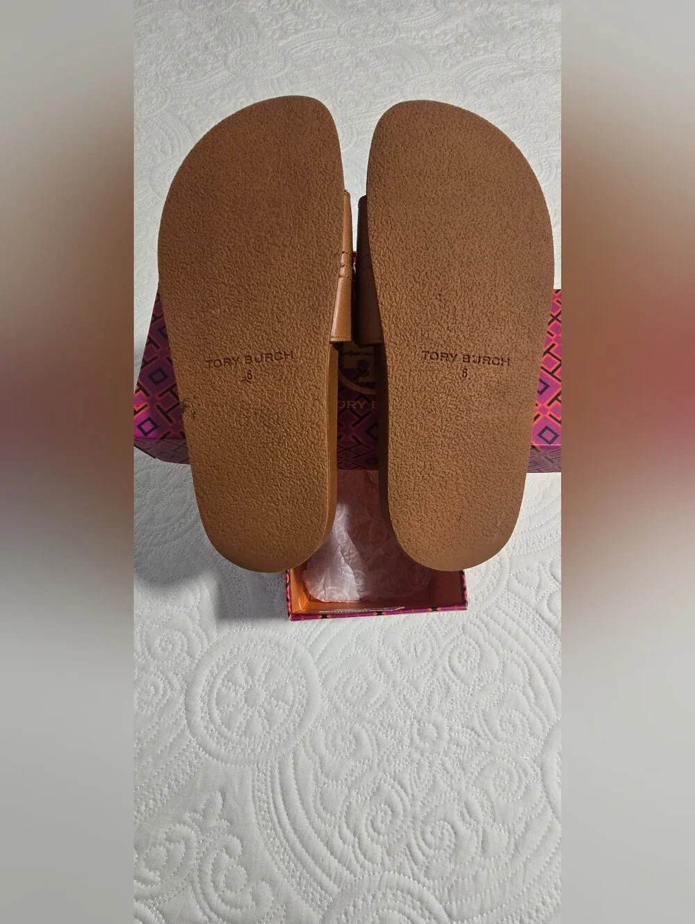 Tory Burch Everly Anatomic Cloud Nappa  Slide sandals Size 6
